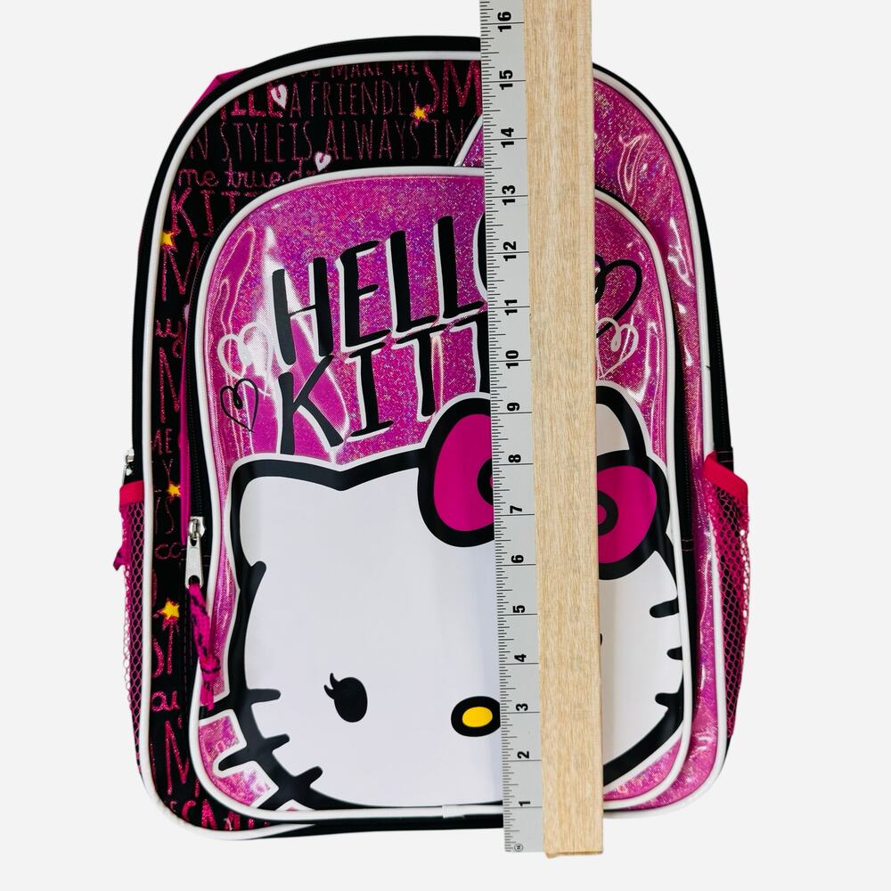 Hello Kitty Backpack Pink Kids Backpack School Bag Sanrio NWT - Picture 4 of 8